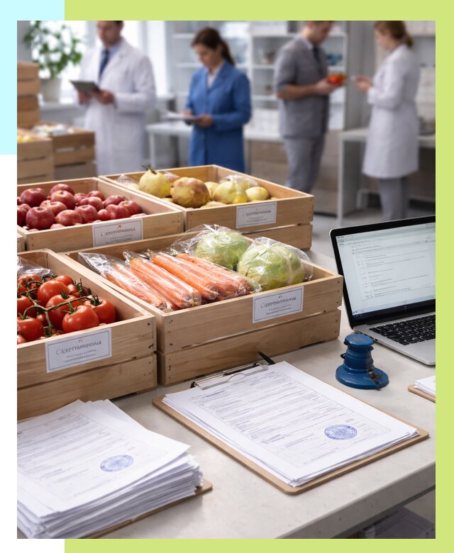 Сертификация овощей и фруктов в Благовещенске от 8633 р. | Алешин-Бгн