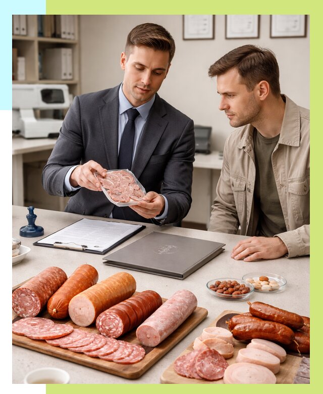 Сертификация колбасных изделий в Благовещенске от 7618 р. | Алешин-Бгн