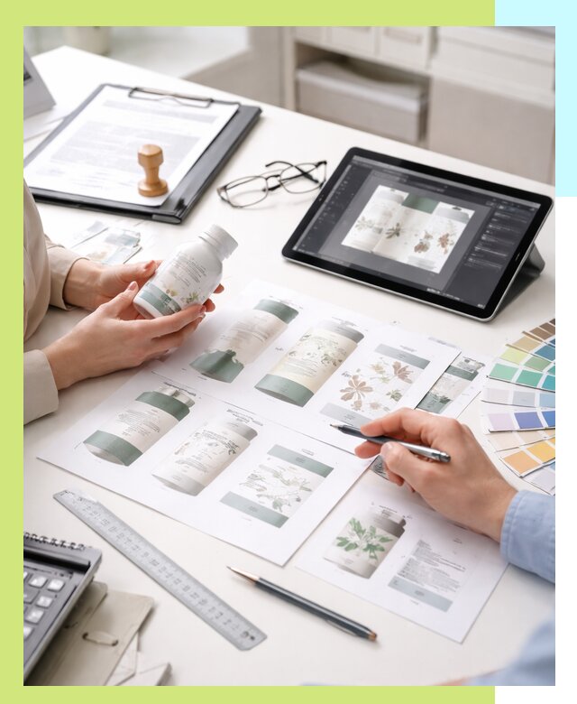 Профессиональная разработка дизайна и текста этикетки продукции в Благовещенске